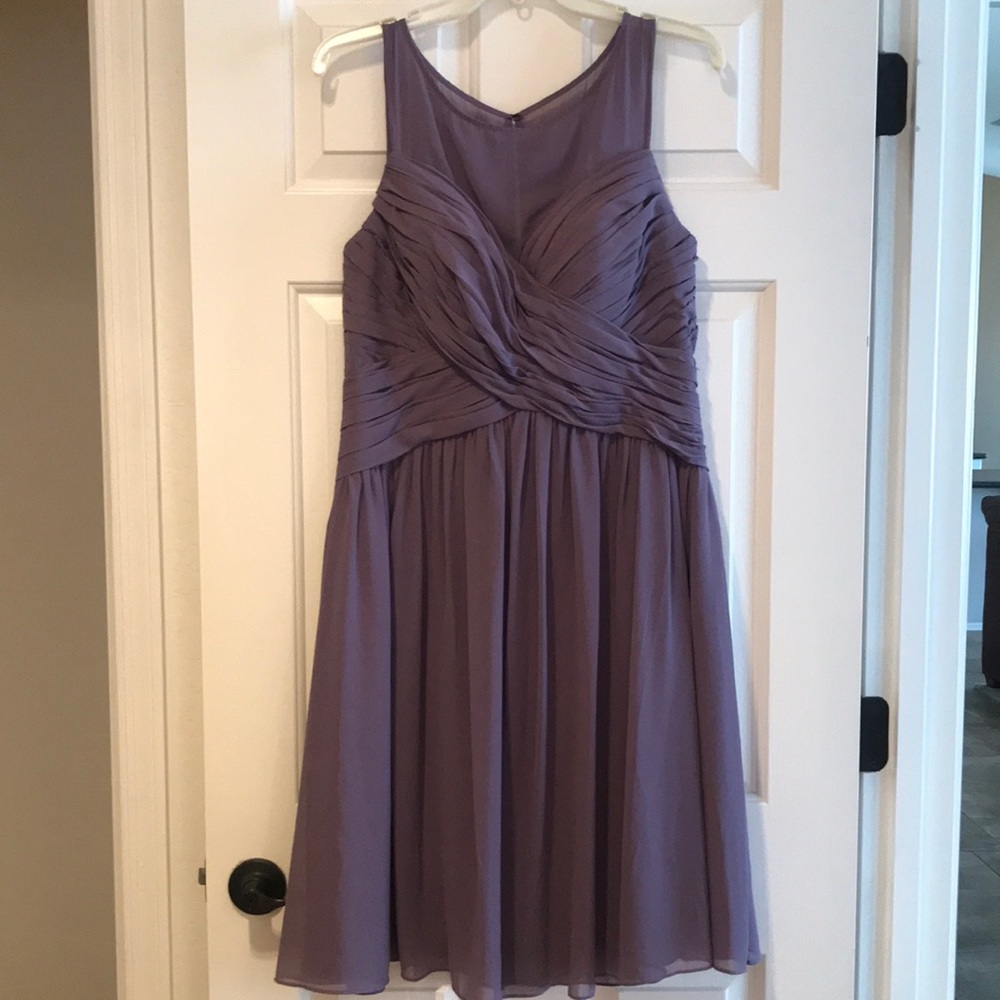 Women's Lavender Chiffon Wedding Guest Dress